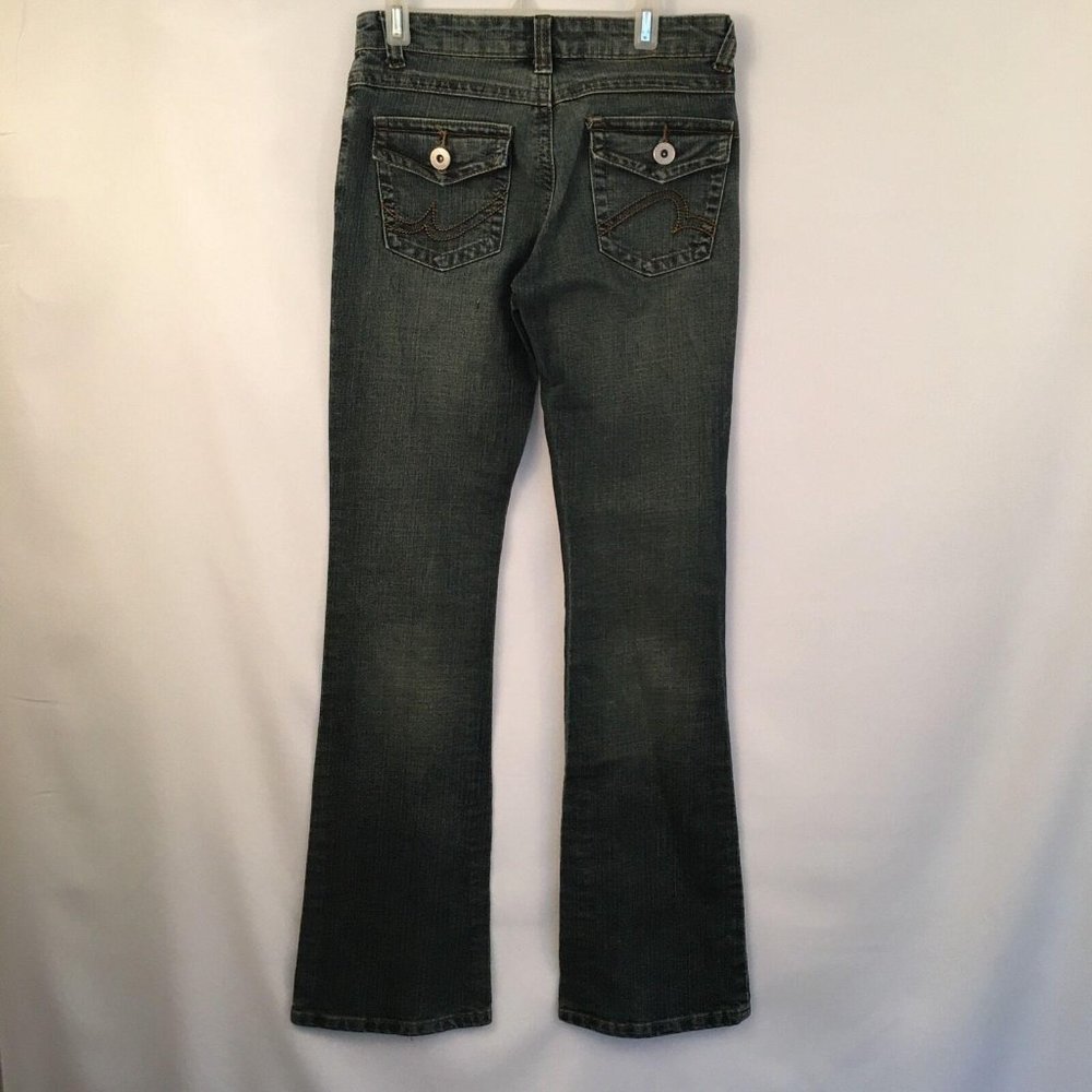 True People Denim Jeans Pants Size 3 Juniors Embroidered Low Rise Womens - Picture 5 of 12
